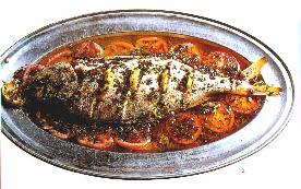 Baked sea bream